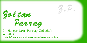 zoltan parrag business card